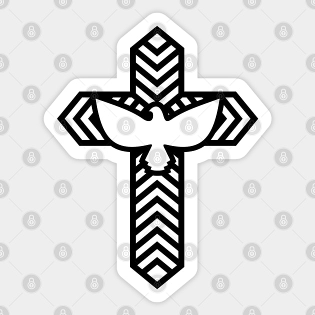 The cross is a symbol of the crucifixion of the Son of God for the sins of mankind. Sticker by Reformer